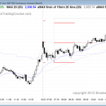 day traders who are learning how to trade saw a small pullback bull trend in the emini today.