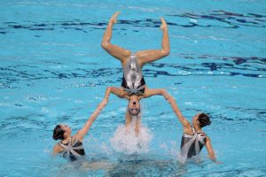 Synchronized Swimming Two Legs Up