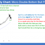 Monthly Emini chart has small bull flag.
