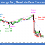 Emini wedge bull flag and then bear trend reversal