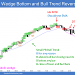 Emini wedge bottom and Small Pullback Bull Trend