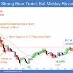 Emini outside down bear trend and midday reversal up