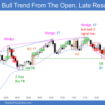 Emini bull trend from the open then trading range