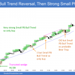 Emini wedge sell climax and then small pullback bull trend