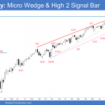 Emini Weekly Chart Micro Wedge and High 2 Signal Bar