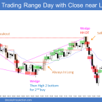 Emini wedge top and bottom then double top with sell the close bear trend into the close