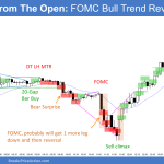 Emini Bull trend from the open then bear breakout on FOMC but sell climax led to trend reversal up