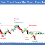 Emini sell the close bear trend from the open that ended with lower low major trend reversal and final bear flag but had double top bear flag