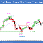 Emini wedge bottom and oo bear trap and bull trend from the open followed by wedge top and midday reversal