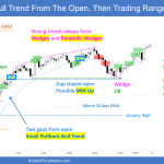 Emini 5-minute Bull Trend from the Open then Trading Range