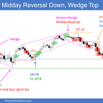 SP500 Emini 5-minute Chart Midday Reversal Down Wedge Top
