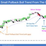 SP500 Emini 5-Minute Chart Small Pullback Bull Trend From The Open