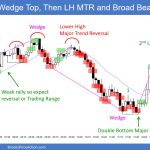 SP500 Emini 5-Minute Chart Wedge Top Then LH MTR and Broad Bear Channel