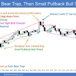 SP500 Emini 5-Min Chart Bear Trap Then Small Pullback Bull Trend