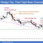 SP500 Emini 5-Min Chart Wedge Top Then Tight Bear Channel