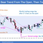 SP500 Emini 5-Min Chart Bear Trend From Open and Then Trading Range