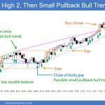 SP500 Emini 5-Min Chart High 2 and Then Small Pullback Bull Trend