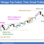 SP500 Emini 5-Min Chart Wedge Top Failed Then Small Pullback Bull Trend
