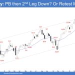 Emini Weekly: PB then 2nd Leg Down? Or Retest Mar High?