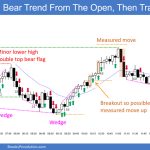 SP500 Emini 5-Minute Chart Bear Trend from Open Then Trading Range