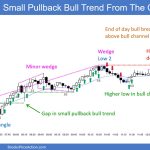 SP500 Emini 5-Minute Chart Small PB Bull Trend from Open