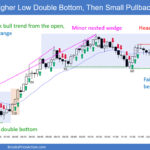 SP500 Emini 5-Min Chart Higher Low DB Then Small PB Bull Trend