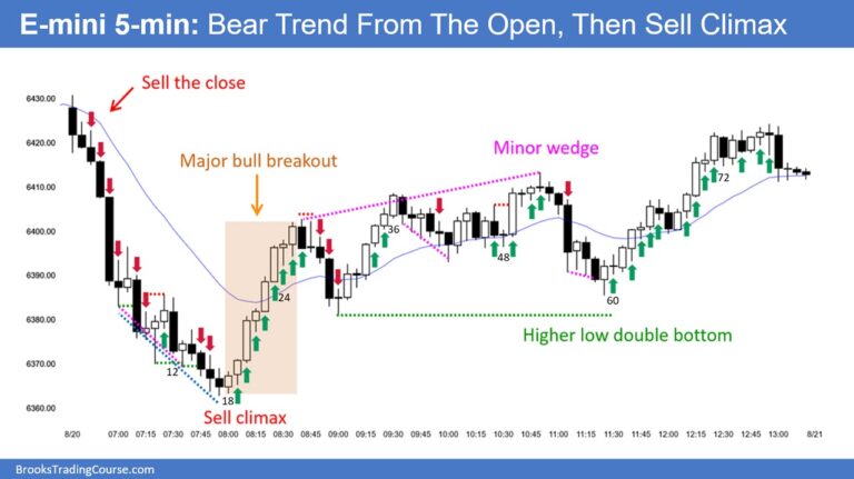 E-mini Buyers at Midpoint of August Rally | Brooks Trading Course