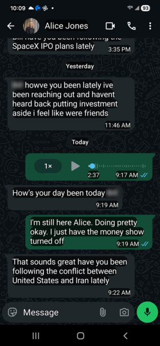 WhatsApp Scam 2